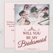 Carte Serez-Vous Ma Femme D'Accueil ? Trois Bridesmaitre (Devant / Derrière)