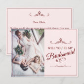Carte Serez-Vous Ma Femme D'Accueil ? Trois Bridesmaitre (Devant / Derrière)