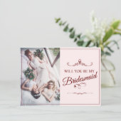 Carte Serez-Vous Ma Femme D'Accueil ? Trois Bridesmaitre (Debout devant)