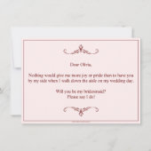 Carte Serez-Vous Ma Femme D'Accueil ? Trois Bridesmaitre (Dos)