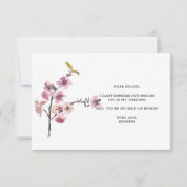 Carte Serez-vous ma femme d'honneur Cherry Blossom (Dos)