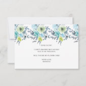 Carte Serez-Vous Ma Fille Fleur Bleu Bleu Jaune Vert (Dos)