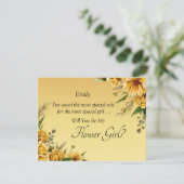 Carte Serez-Vous Ma Fille Fleur ? Fleurs jaunes dorées (Debout devant)