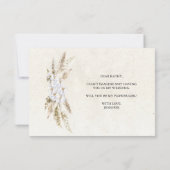 Carte Serez-Vous Ma Fille Fleur Pastel Boho Neutral (Dos)