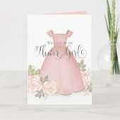 Carte Serez-vous ma Flower Girl Aquarelle Blush (Devant)