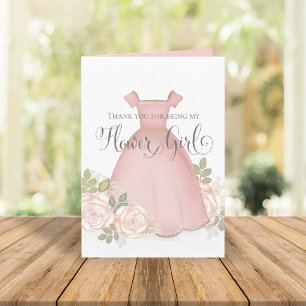 Carte Serez-vous ma Flower Girl Aquarelle Blush Sweet
