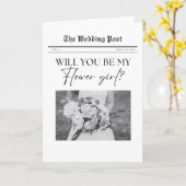 Carte Serez-vous ma Flower Girl, simple journal (Fleur jaune)