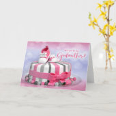 Carte Serez-vous ma Godmère Pink and Purple Cake (Fleur jaune)