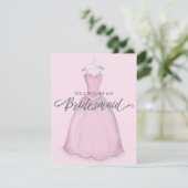 Carte Serez-vous ma Mariage de chambre rose (Debout devant)