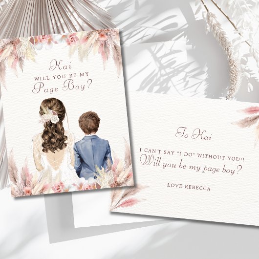Carte Serez-Vous Ma Page Boy Proposition De Fête De Mari