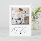 Carte Serez-Vous Ma Page Proposition De Garçon Photo (Debout devant)