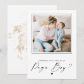 Carte Serez-Vous Ma Page Proposition De Garçon Photo (Devant / Derrière)