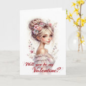 Carte Serez-vous ma Saint-Valentin – Impression d'art ro (Fleur jaune)