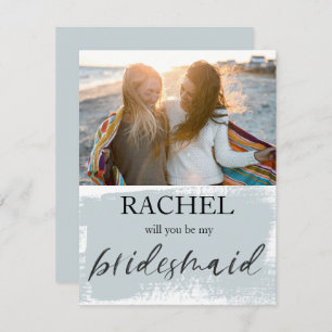 Carte Serez-Vous Ma Servante D'Accueil Photo Moderne Ble