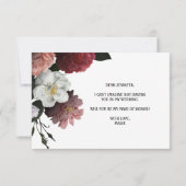 Carte Serez-vous ma servante d'honneur Élégante Bourgogn (Dos)