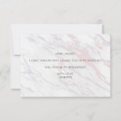 Carte Serez-vous ma servante d'honneur Marbre rose et gr (Dos)