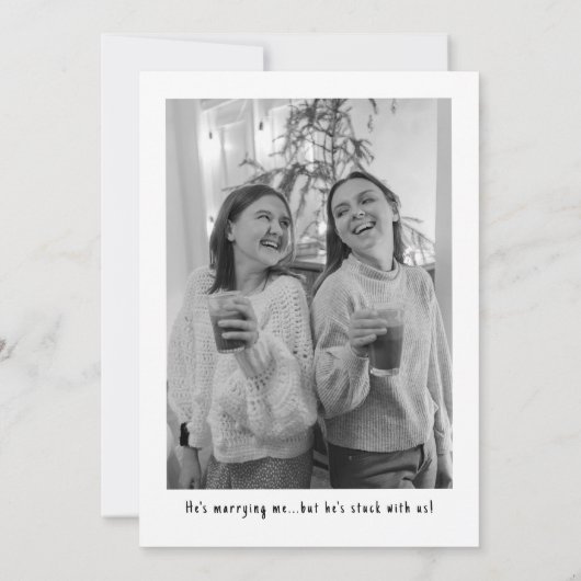 Carte Serez-vous mon...Champagne Doodle Bridal Propositi (Dos)