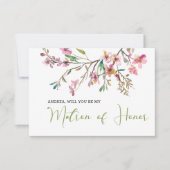 Carte Serez-vous mon chef d'honneur Cherry Blossom (Devant)