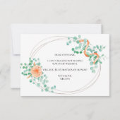 Carte Serez-vous mon chef d'honneur Eucalyptus Peach (Dos)