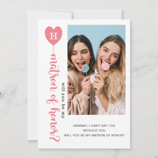 Carte Serez-vous mon chef d'honneur photo (Devant)