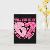 Carte Serez-vous mon cœur Six Seven 67 Mème Saint Valent (Fleur jaune)