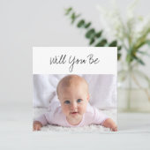 Carte Serez-vous mon Dieu Parent Baby Photo Proposition (Debout devant)