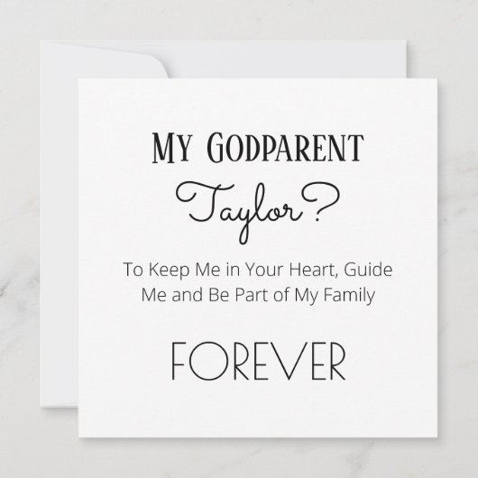 Carte Serez-vous mon Dieu Parent Baby Photo Proposition (Dos)