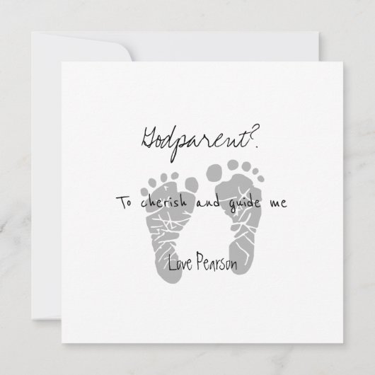 Carte Serez-vous mon Dieu parent bébé photo (Dos)