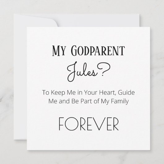 Carte Serez-vous mon DieuParent Baby & Sibling Photo (Dos)