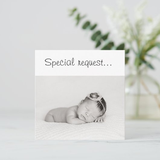 Carte Serez-Vous Mon DieuParents Bébé avec bandeau (Debout devant)