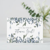 Carte Serez-Vous Mon Flower Sage Silver Green (Debout devant)