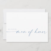 Carte Serez-vous mon homme d'honneur ? | Dusty Blue (Devant)