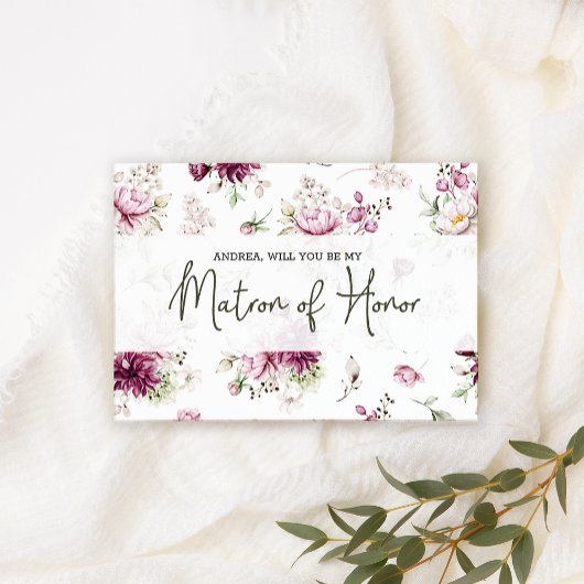 Carte Serez-vous mon maître des pivoines d'honneur rose