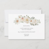 Carte Serez-vous mon maître d'honneur blanc floral Elega (Dos)