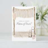 Carte Serez-vous mon maître d'honneur Boho rose moderne (Debout devant)