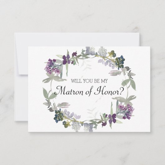 Carte Serez-vous mon maître d'honneur de lavande aquarel (Devant)