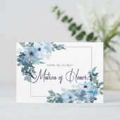 Carte Serez-vous mon maître d'honneur des Roses bleus mo (Debout devant)