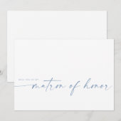 Carte Serez-vous mon maître d'honneur ? | Dusty Blue (Devant / Derrière)