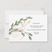 Carte Serez-vous mon maître d'honneur Gold Sage Green (Dos)