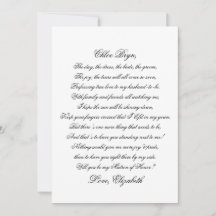 Serez-vous mon Martron d'honneur Script Poem Card