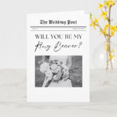 Carte Serez-vous mon Porteur de Bague, simple journal (Fleur jaune)