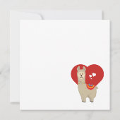 Carte "Serez-vous mon Vallamantin ?" Llama Valentine (Dos)