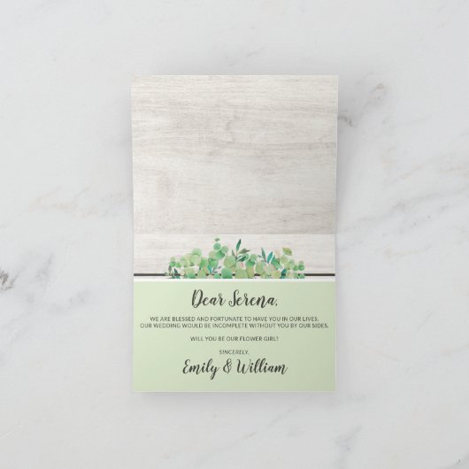 Carte Serez-Vous Notre Fille Fleur ? Botanique rustique (Intérieur)