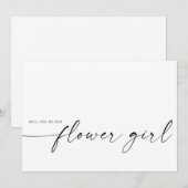 Carte Serez-Vous Notre Fille Fleur ? | Minimaliste moder (Devant / Derrière)