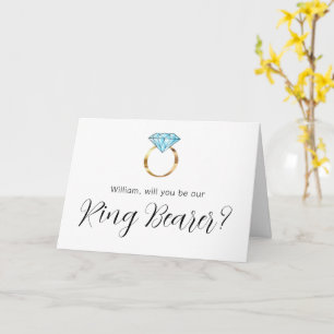 Carte Serez-Vous Notre Porte-Alliance Anneau Bleu Diaman