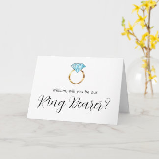 Carte Serez-Vous Notre Porte-Alliance Anneau Bleu Diaman