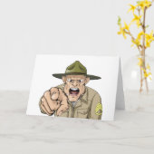 Carte Sergent de l'armée en colère qui crie (Fleur jaune)