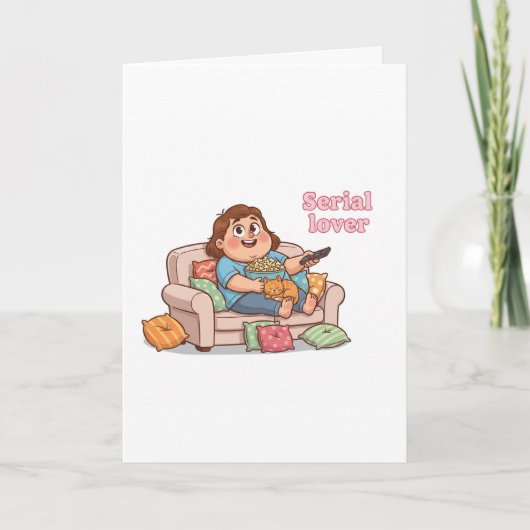 Carte Serial Lover Cute Card – Cozy Night with Cat (Devant)
