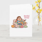 Carte Serial Lover Cute Card – Cozy Night with Cat (Fleur jaune)