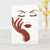 CARTE SÉRIE KEEP IT CUTE -ROUGE (Fleur jaune)